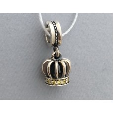 Серебряная бусина с камнем "Принцесса" бр-1082231