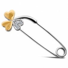 Серебряная булавка с золотой накладкой ЛЗ-72004
