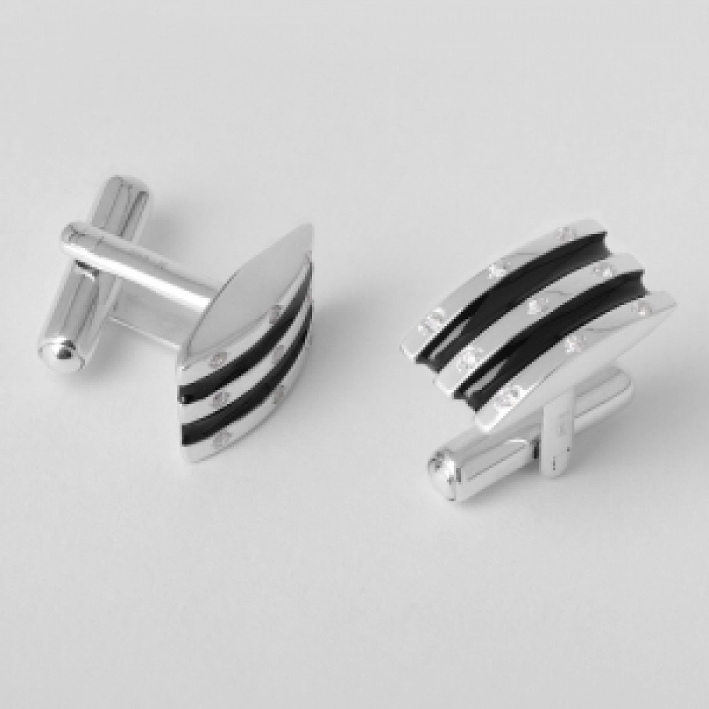 Серебряные запонки ЮМ-8047