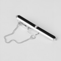 Серебряный зажим для галстука ЮМ-8157