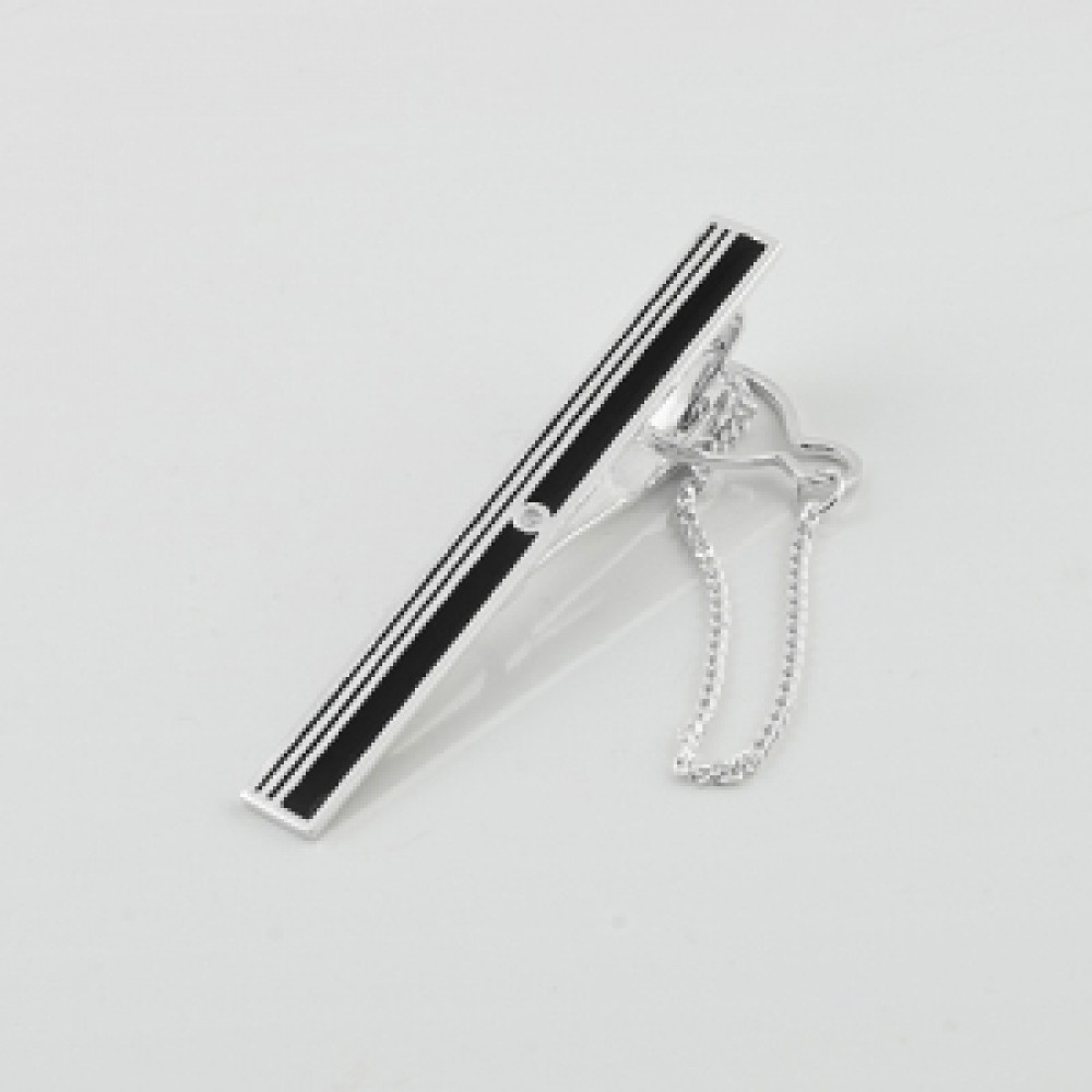 Серебряный зажим для галстука ЮМ-8172