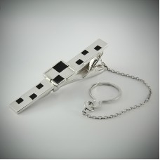 Серебряный зажим для галстука ЮМ-8347