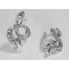 Серебряные серьги Змея 2 бр-1110169