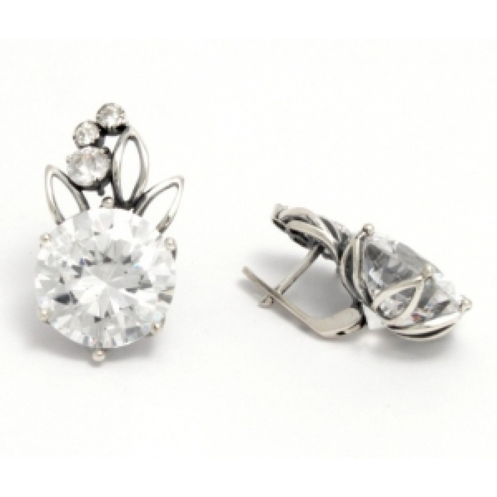 Срібні сережки Мадагаскар бр-1110954