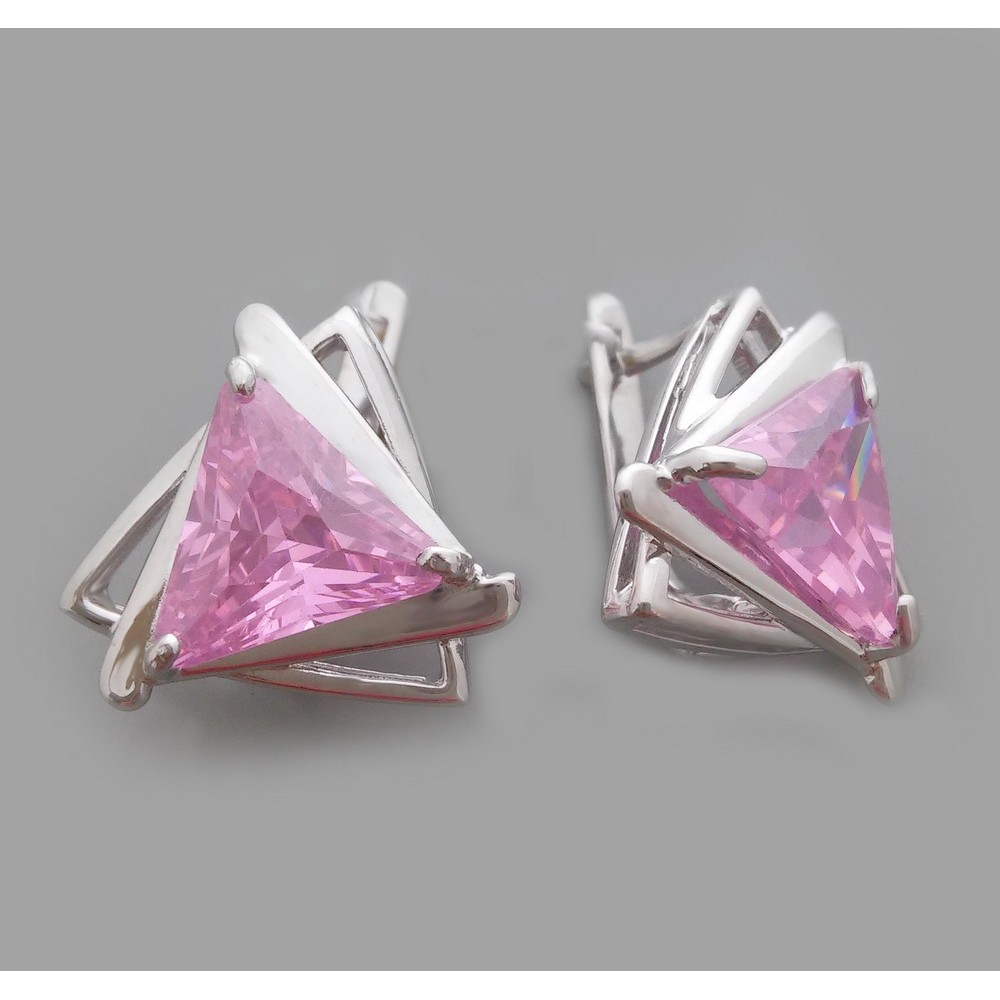 Серебряные серьги "Чикаго" бр-1111787