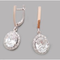 Серебряные серьги с золотой накладкой бр-1112613