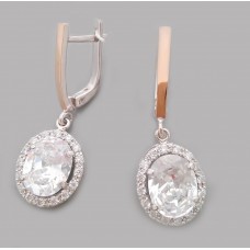 Срібні сережки з золотою накладкою бр-1112613