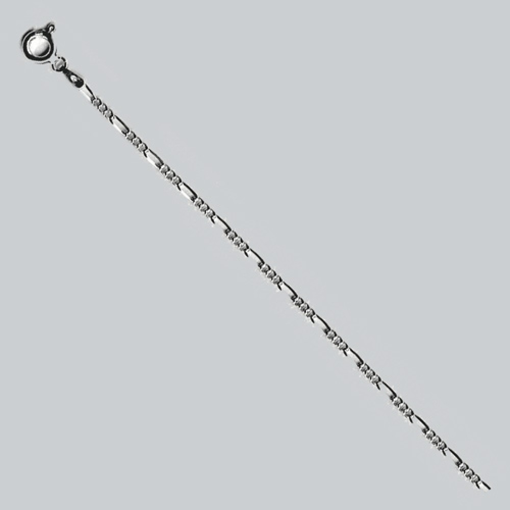 Серебряная цепь Фигаро 45см 2605045