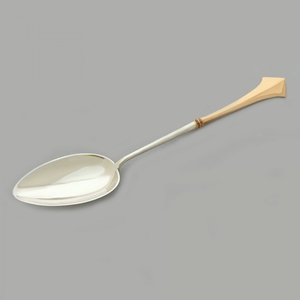 Срібна ложка Лілія з позолотою ДК-55049