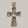 Срібний хрест оригінального дизайну зі Святими ЛЗ-34021