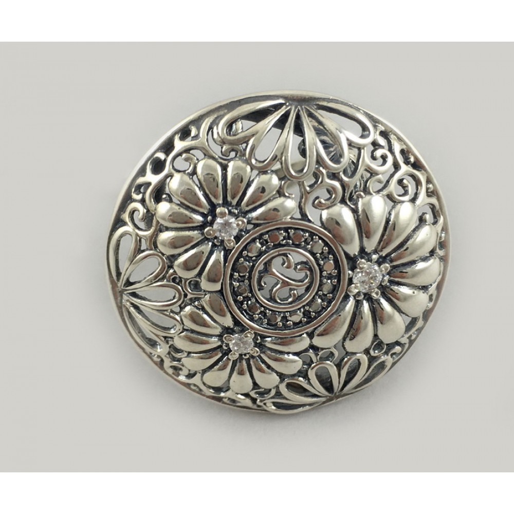 Срібна широка каблучка "Сфера" БР-1414121