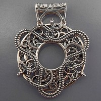 Серебряная подвеска "Змеи" 089457