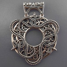 Серебряная подвеска "Змеи" 089457