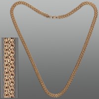 Золотая цепочка Ручеек двойной 55см шк-1118