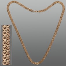 Золотая цепочка Ручеек двойной 55см шк-1118