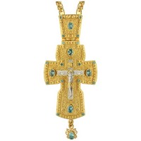 Крест наперсный латунный с цепью 2.10.0058ЛП1ЛП