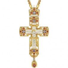Крест наперсный латунный в позолоте 2.10.0152ЛФ1ЛП