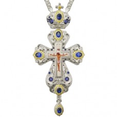 Крест латунный со вставками и принтом 2.10.0156Л-2