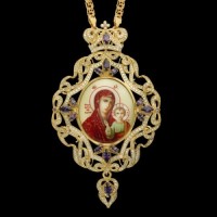 Панагия латунная в позолоте с цепью аг-2.7.0306ЛП-21ЛП