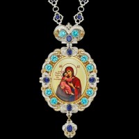 Панагия латунная с украшениями аг-2.7.0653ЛФ-262Л