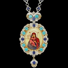 Панагия латунная с украшениями аг-2.7.0653ЛФ-262Л