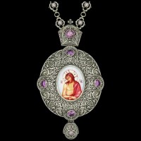 Панагия серебряная с финифтью аг-2.7.0663-162