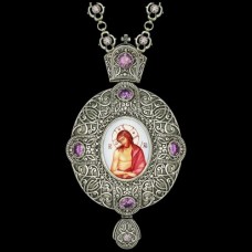 Панагия серебряная с финифтью аг-2.7.0663-162