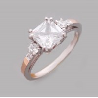 Срібна каблучка з золотою накладкою бр-2113510