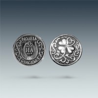 Сувенирная серебряная монетка "На счастье" ЛЗ-3065