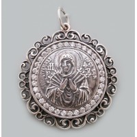 Серебряная ладанка  Божия Матерь Семистрельная  104 бр-3110617