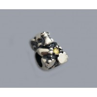 Серебряный шарм Слоник 2 бр-1103531