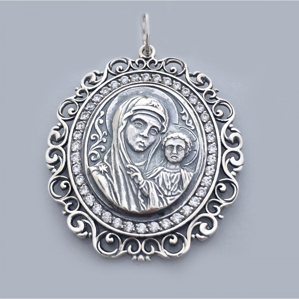 Серебряная ладанка  Казанская БМ  бр-1109931