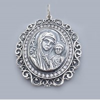 Серебряная ладанка  Казанская БМ  бр-1109931