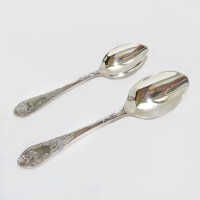 Набор серебряных ложек в классическом стиле Фантазия (чайая+десертная) бр-4547