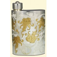 Серебряная женская фляга Лилия АГ-250052