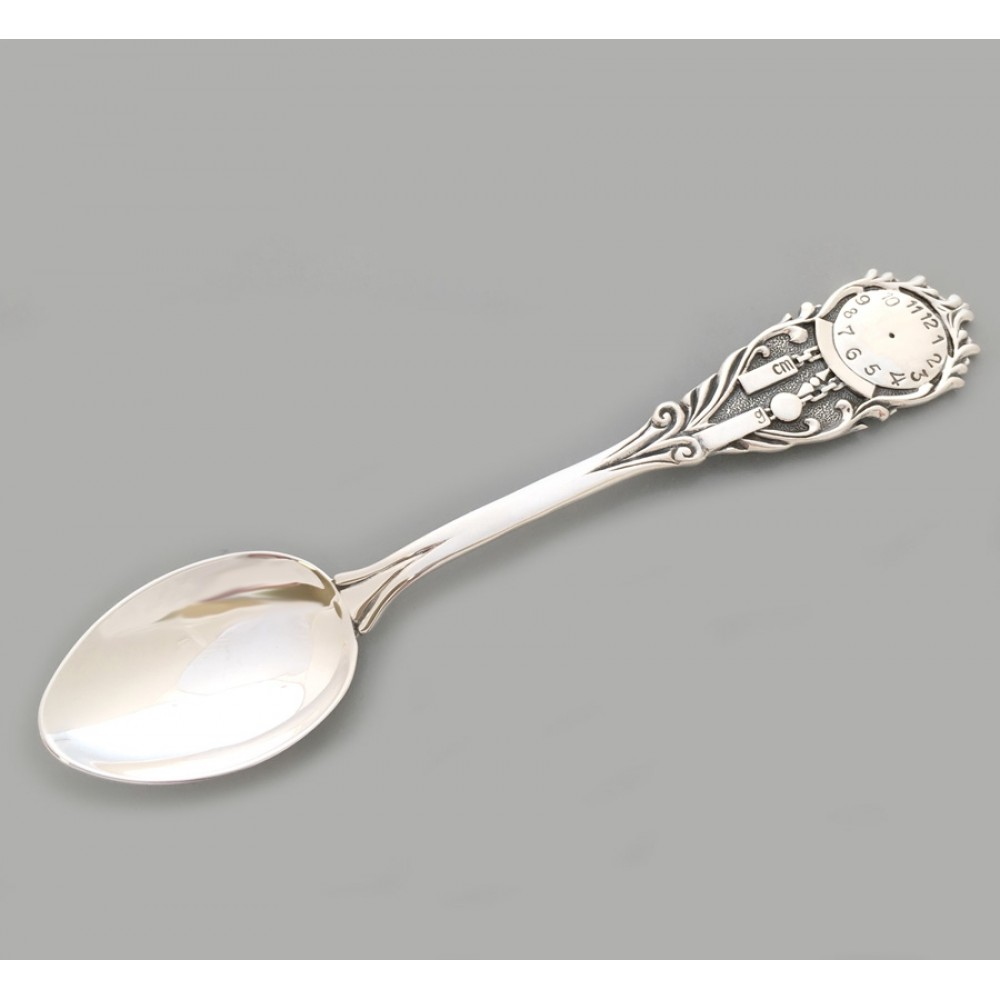 Срібна ложка дитяча під гравіювання Годинник бр-0048881