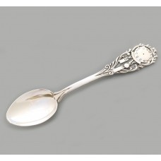 Серебряная ложка детская под гравировку Часики бр-0048881