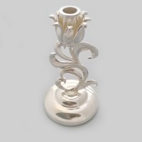 Підсвічник латунний посріблений Троянда бр-0030183