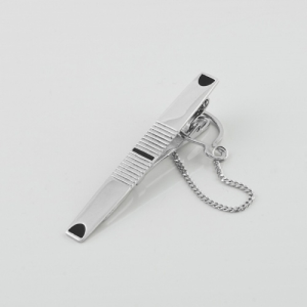 Серебряный зажим для галстука ЮМ-8343