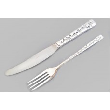 Набір срібний десертний Шахи (виделка+ніж) бр-8449