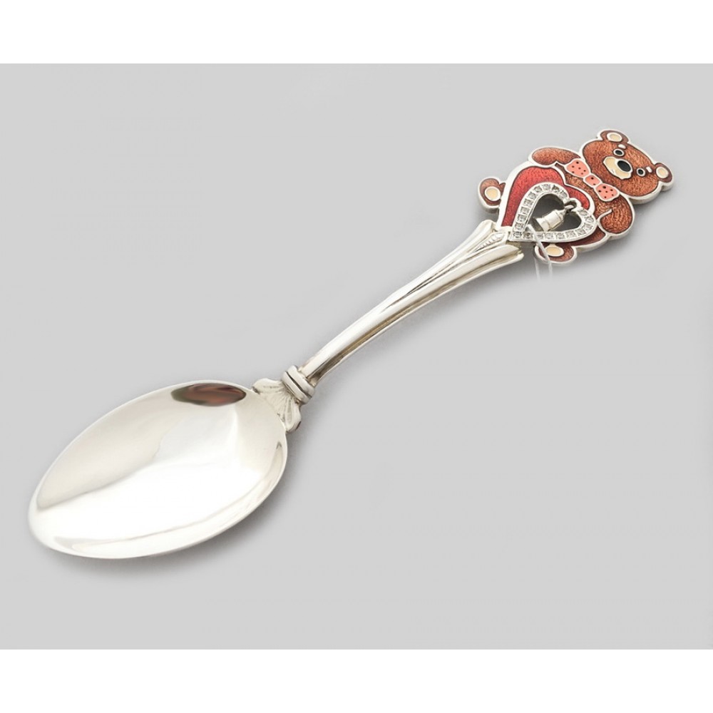 Срібна ложка Ведмедик бр-36