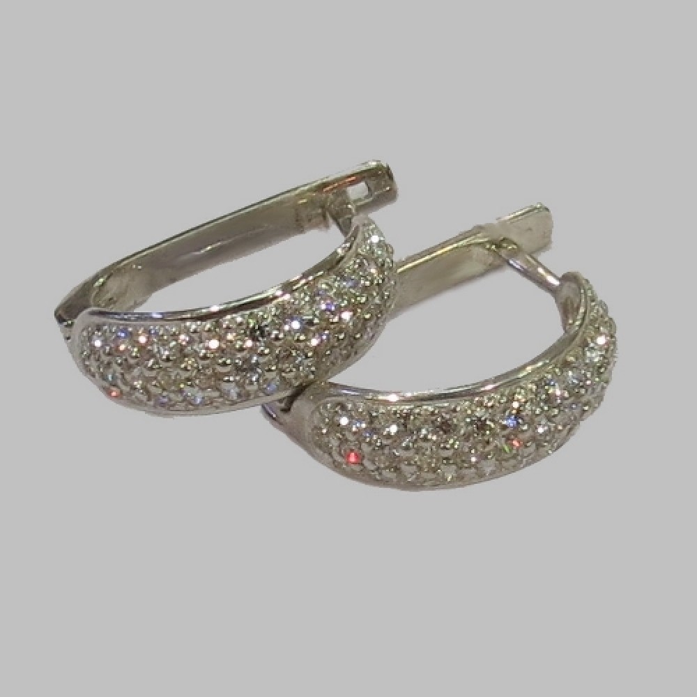 Серьги Срібні родированые Акапулько 2 бр-1111219