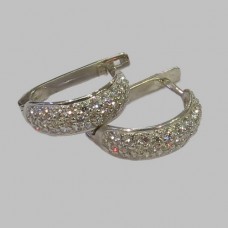 Серьги серебряные родированые "Акапулько 2" бр-1111219