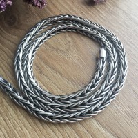 Срібний ланцюжок ручної в'язки Колосок БР-0008241