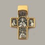 Серебряный крест "Царь Славы" с позолотой ЛЗ-34014