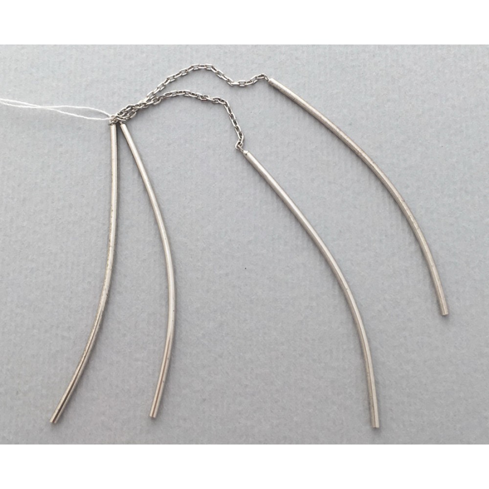 Серебряные серьги- продёвки ЮМ-2568