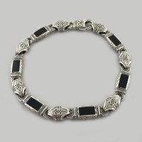 Серебряный браслет унисекс с эмалью "Величие" Арт. БР-5004151