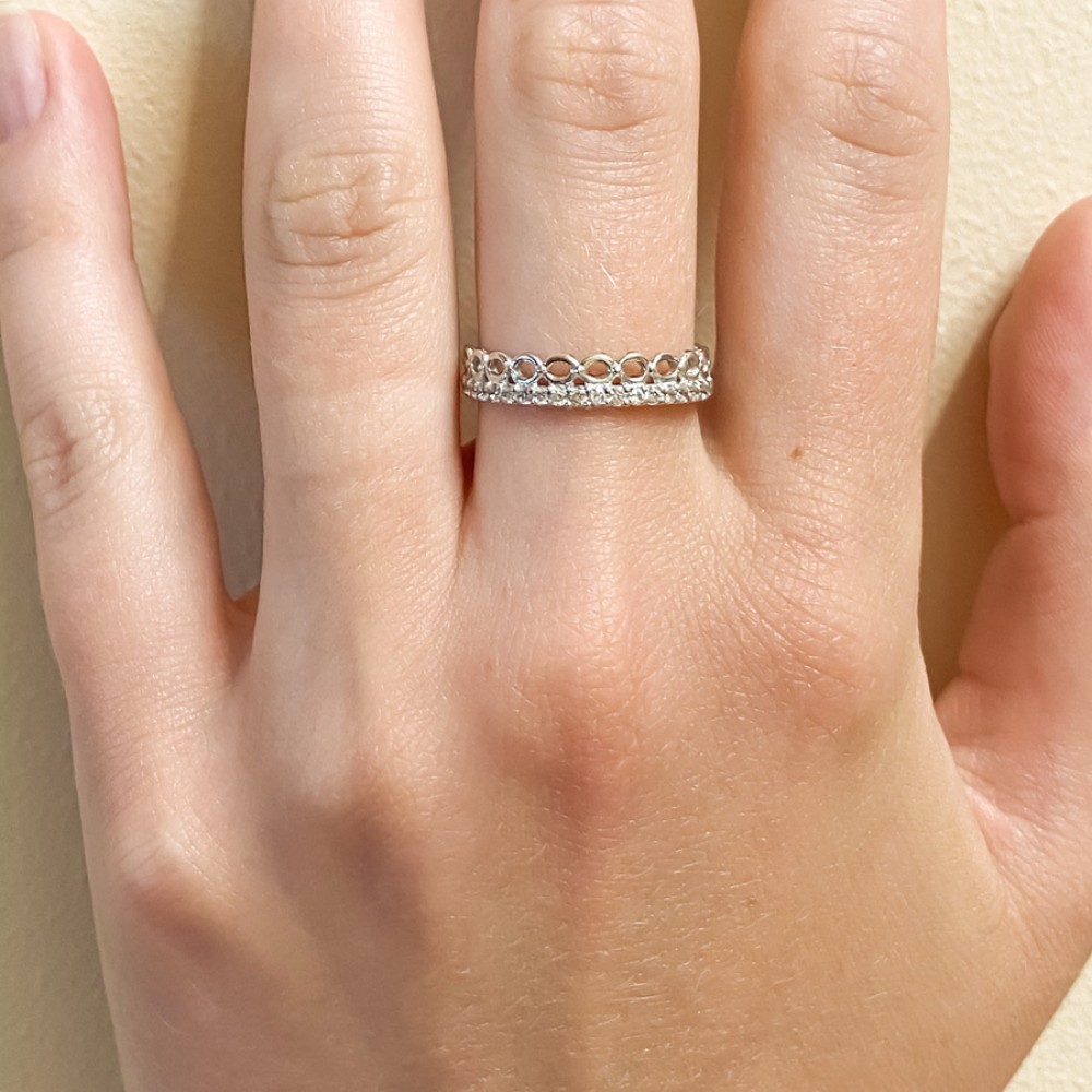 Срібна каблучка с камнями бр-1410921