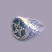 Срібна каблучка Пентаграмма стк-002