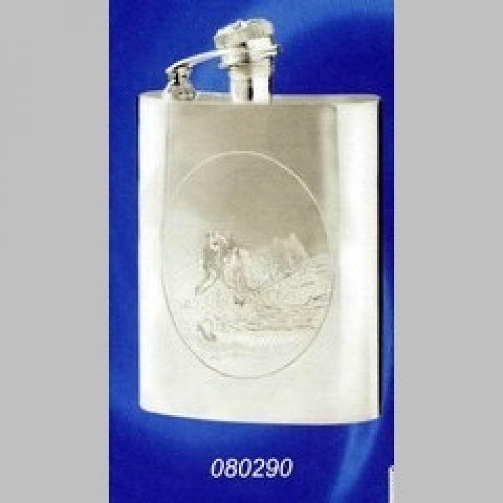 Срібна фляга з гравіюванням ХЮ-080290